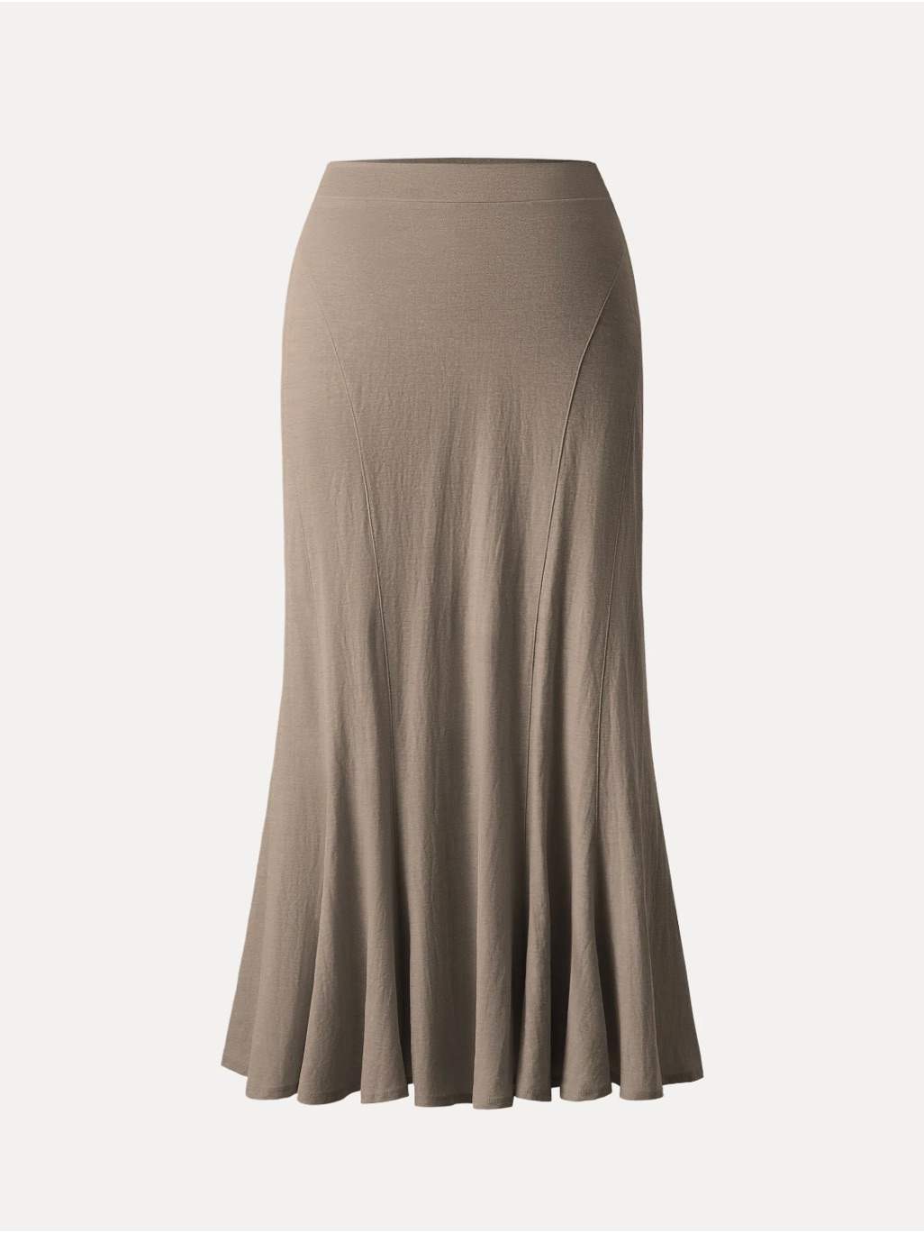 New Ogl Cotton Linen Wrinkle-Resistant Cotton-Linen Pull-On Midi Skirt Medium